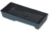 Paint Tray, 4″ For Mini Roller Plastic Black