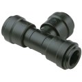 Union Tee, 15mm Plastic Black