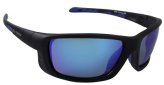 Sunglasses, Castaway Gloss Finish Frame:Black Lens:Blue