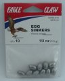 Lead, Egg Sinker 1/8oz 10Pk