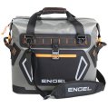 Cooler Bag, 22Qt Lt Gray/Orange Heavy Duty 19 x 10.5 x 15”