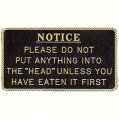 Engraved Plaque, Don’t Put In Head
