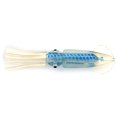 Lure, Ling Cod Squid 4.5″ Clear/Blue Spots