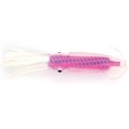 Lure, Ling Cod Squid 4.5″ Clear/Pink Body/Blue Spots