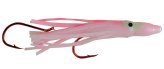 Lure, Mini Reaction Squid 1.5″ White/Pink Stripe