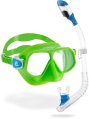 Mask/Snorkel, Rombo + Mini Dry Lime/Azure/Clear/Blue