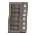 Switch Panel, Plastic Waterproof 6-Gang 12V 102mm x 182mm