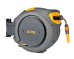 Hose Reel, 30M Enclosed Auto-Wind/Unwind & Stop Wall Bracket Ready to Use