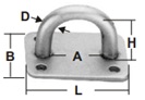 Padeye, Stamped Stainless Steel 8mm 4 Holes