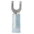 Crimp Spade Terminal, Blue 16-14ga Fork#8 Nylon Insulated 100 Pack