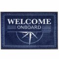 Mat, Welcome Non-Slip 75 x 50cm Blue