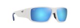 Sunglasses, Keha Asian Fit Frame: Matte White Lens: Blue Hawaii