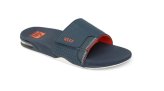 Sandals, Men’s Fanning Slide Navy/Orange/White