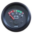 Voltmeter, 12V  Ø:52mm (2″) 8-16v Black Cockpit Intn’l Gen II w/Mount