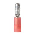Crimp Snap Plug, Male Red 22-18ga Nylon Insulated 25 Pack