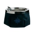 Ashtray, Windproof with Lid Suede Blue
