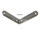 Bracket, Angle  90º 70 x 70mm Stainless 316 4-Holes