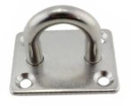 Padeye, 8mm Stainless 304 H:20mm Pad:40 x50mm 4 Holes