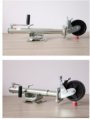 Jack, Sidewind Swivel 1200lb Wheel 6″ Folding Handle & Brake H:600mm
