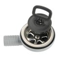 Drain, 90° Outlet Ø:25mm with Plug Stainless Steel