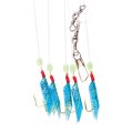 Rig, Sabiki Hook Size 10 Aurora Wings Blue/Green