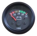Voltmeter, 24V  Ø:52mm (2″) 8-16v Black Cockpit Intn’l Gen II w/Mount